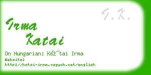 irma katai business card
